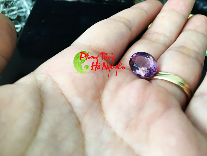 mặt nhẫn thạch anh tím hai màu